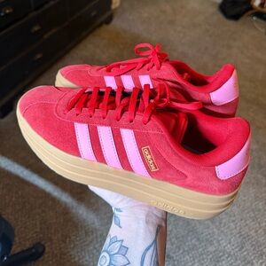 Adidas Women's Red and Pink Sneakers